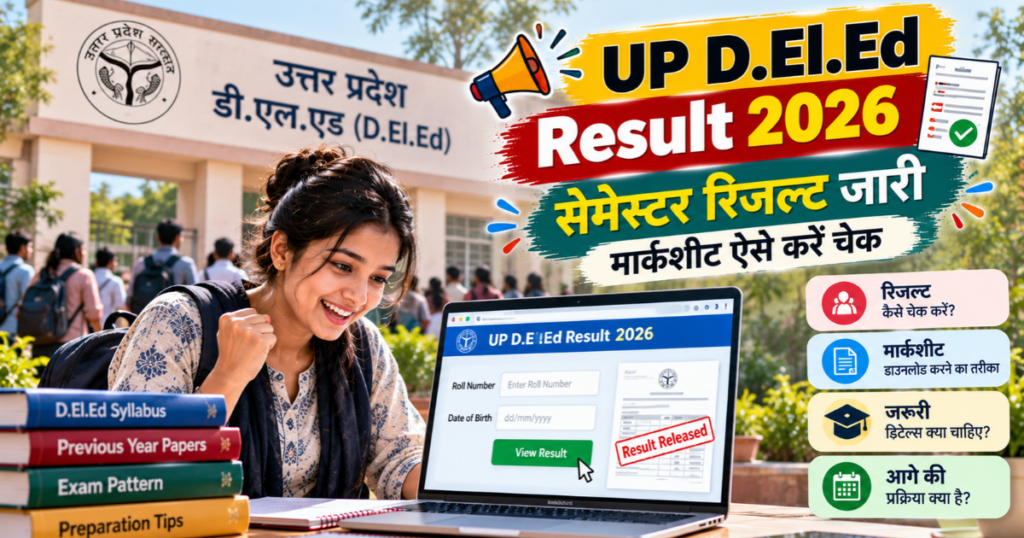 UP D.El.Ed Result 2026